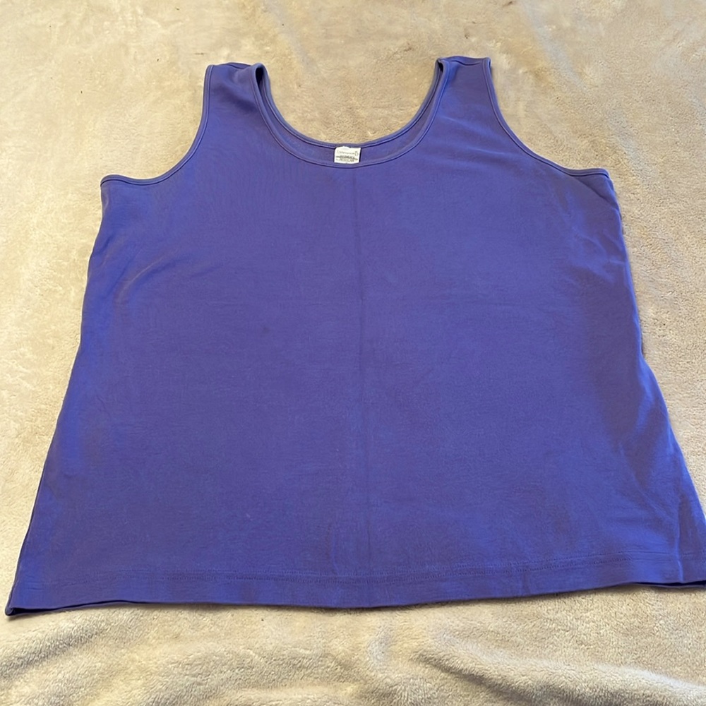 Lands End soft cotton tank, lavendar medium